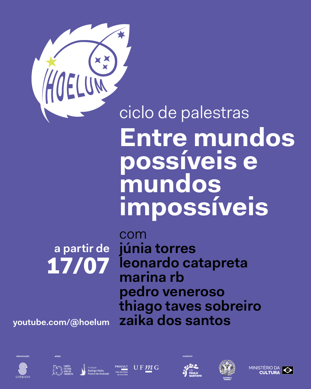 Entre mundos possíveis e mundos impossíveis - Ciclo de palestras